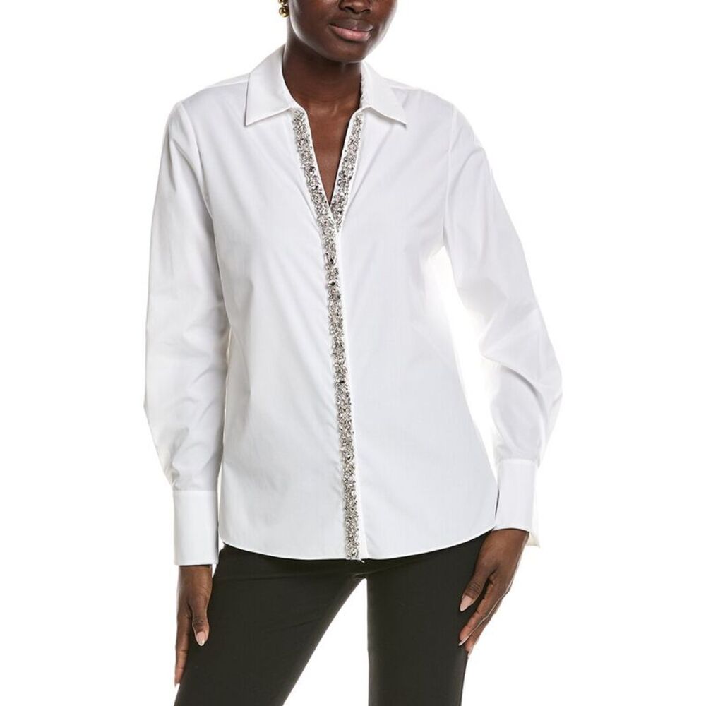 Kobi Halperin Womens  Merit Poplin Blouse, White